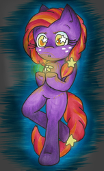 Size: 686x1127 | Tagged: safe, artist:matteglaze, oc, oc only, oc:nightlife, earth pony, semi-anthro, bipedal, freckles, simple background, traditional art, transparent background, wingding eyes