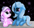 Size: 890x721 | Tagged: safe, artist:drawingxx, diamond tiara, trixie, pony, unicorn, g4, crying, duo, female, mare