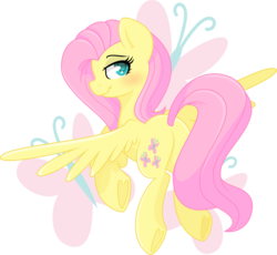 Size: 3000x2754 | Tagged: safe, artist:daydreamsyndrom, fluttershy, g4, blushing, butt, cute, female, flying, high res, looking back, plot, shyabetes, simple background, solo, transparent background, underhoof