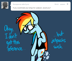 Size: 650x550 | Tagged: safe, artist:frostedwarlock, rainbow dash, g4, ask, female, rainbow dash replies, solo, tumblr