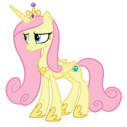 Size: 894x894 | Tagged: safe, artist:blah23z, fluttershy, princess cadance, g4, female, recolor, simple background, solo