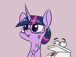 Size: 1024x768 | Tagged: safe, artist:underpable, twilight sparkle, derpin daily, g4, :p, adorkable, business cat, coppy, crossover, cute, dork, hilarious in hindsight, lego, nose wrinkle, the lego movie, tongue out, tumblr, underpable is trying to murder us, unikitty