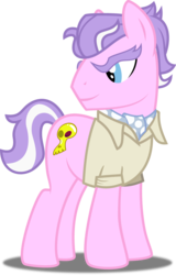 Size: 1024x1598 | Tagged: safe, artist:blah23z, diamond tiara, doctor caballeron, earth pony, pony, g4, female, male, pure unfiltered evil, recolor, simple background, solo, stallion, transparent background