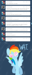 Size: 700x1600 | Tagged: safe, artist:frostedwarlock, rainbow dash, g4, ask, female, rainbow dash replies, solo, tumblr