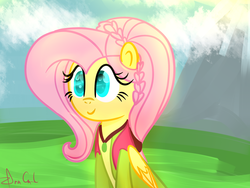 Size: 1600x1200 | Tagged: safe, artist:bluemooonn, fluttershy, g4, clothes, female, solo