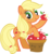 Size: 2623x2862 | Tagged: safe, applejack, g4, official, castle creator, female, hatless, high res, missing accessory, quality, simple background, solo, stock vector, transparent background, vector