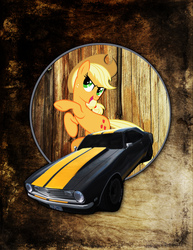 Size: 2550x3300 | Tagged: safe, artist:aisoftplayer1234, applejack, g4, car, female, high res, solo