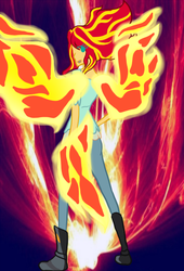 Size: 400x587 | Tagged: safe, artist:anael34gaby, sunset shimmer, g4, female, solo, sunset phoenix