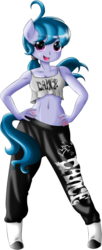 Size: 570x1400 | Tagged: safe, artist:taekwon-magic, oc, oc only, oc:sweet steps, anthro, unguligrade anthro, ambiguous facial structure, anthro oc, belly button, clothes, dancer, solo