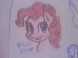 Size: 2560x1920 | Tagged: artist needed, safe, pinkie pie, g4, colored, female, heart, looking at you, smiling, solo, traditional art
