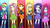 Size: 1600x899 | Tagged: safe, artist:nintendash, applejack, fluttershy, pinkie pie, rainbow dash, rarity, sunset shimmer, equestria girls, g4, my little pony equestria girls: rainbow rocks, humane six, shine like rainbows