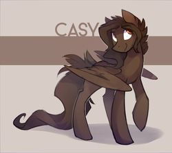 Size: 1280x1140 | Tagged: safe, artist:glacierponi, oc, oc only, oc:casy, chocolate pony, raised hoof, solo