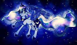 Size: 1276x748 | Tagged: safe, artist:infinitexdesire, princess luna, alicorn, pony, g4, female, mare, solo