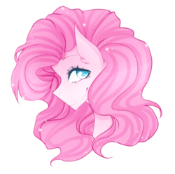 Size: 897x891 | Tagged: safe, artist:cristate, pinkie pie, g4, bust, colored pupils, female, simple background, smiling, solo, transparent background