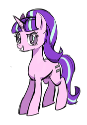 Size: 700x1002 | Tagged: safe, artist:nitronic, starlight glimmer, g4, the cutie map, equalized, female, solo