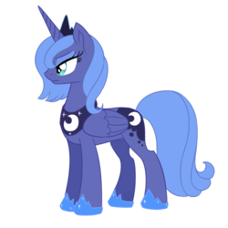 Size: 1600x1600 | Tagged: safe, artist:nothingspecialx9, princess luna, alicorn, pony, g4, female, frown, glare, s1 luna, simple background, solo, transparent background, unamused, vector