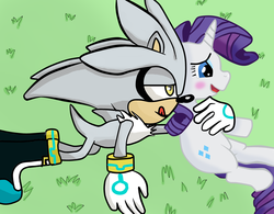 Size: 3269x2544 | Tagged: safe, artist:kaiamurosesei, rarity, g4, crossover, crossover shipping, female, high res, interspecies, love, male, shipping, silvarity, silver the hedgehog, sonic the hedgehog, sonic the hedgehog (series), straight