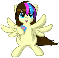 Size: 1280x1253 | Tagged: safe, artist:furrgroup, oc, oc only, oc:lovely pages, pegasus, pony, book, simple background, solo, white background