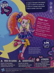 Size: 750x1025 | Tagged: safe, pinkie pie, equestria girls, g4, my little pony equestria girls: rainbow rocks, backcard, box art, equestria girls logo, female, rockin' hair, solo