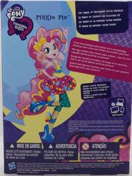 Size: 619x822 | Tagged: safe, pinkie pie, equestria girls, g4, my little pony equestria girls: rainbow rocks, official, backcard, box art, devil horn (gesture), female, solo