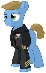 Size: 619x974 | Tagged: safe, artist:furrgroup, oc, oc only, pony, clothes, navy, petty officer, simple background, solo, uniform, white background