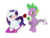 Size: 2048x1536 | Tagged: safe, artist:caldercloud, rarity, spike, g4, date, female, male, rose, ship:sparity, shipping, simple background, straight, transparent background