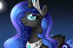 Size: 1024x666 | Tagged: safe, artist:mayleebell24, nightmare moon, g4, crown, female, solo