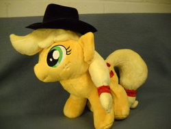 Size: 1024x768 | Tagged: safe, artist:xsjado78, applejack, g4, fedora, hat, irl, photo, plushie