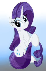 Size: 2000x3100 | Tagged: safe, artist:asimplerarity, rarity, g4, blushing, female, high res, pose, sitting, solo