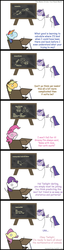 Size: 938x3645 | Tagged: safe, artist:liracrown, applejack, fluttershy, pinkie pie, rainbow dash, rarity, twilight sparkle, alicorn, pony, g4, chalkboard, comic, learning, mane six, math, nerd, stick figure, stickmare, the mane sticks, tumblr, twilight sparkle (alicorn)