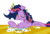 Size: 2249x1518 | Tagged: safe, artist:sxakalo, twilight sparkle, alicorn, pony, castle sweet castle, g4, female, mare, pancakes, simple background, sleeping, solo, transparent background, twilight sparkle (alicorn)