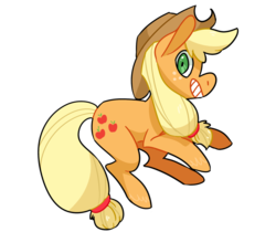 Size: 900x755 | Tagged: safe, artist:ellamred, applejack, g4, female, grin, smiling, solo