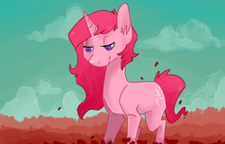 Size: 900x577 | Tagged: safe, artist:ellamred, oc, oc only, oc:ersa, pony, unicorn, female, mare, solo