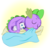 Size: 631x607 | Tagged: safe, artist:itresad, rarity, spike, dragon, castle sweet castle, g4, baby, baby dragon, blanket, chewing, cute, daaaaaaaaaaaw, eating, eyes closed, hug, male, nibbling, nom, on side, plushie, rarity plushie, simple background, sleeping, smiling, sparilush, spikabetes, transparent background
