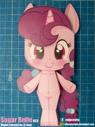 Size: 937x1250 | Tagged: safe, artist:eljoeydesigns, sugar belle, g4, season 5, belly button, papercraft