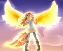 Size: 2324x1868 | Tagged: safe, artist:le-poofe, sunset shimmer, equestria girls, g4, my little pony equestria girls: rainbow rocks, my past is not today, cute, female, shimmerbetes, solo, sunset phoenix