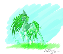 Size: 700x600 | Tagged: safe, artist:hills-to-sky, oc, oc only, oc:dewsprout, earth pony, pony, day, earth pony oc, solo