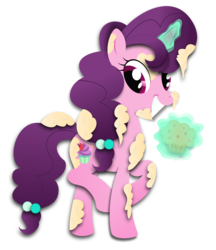 Size: 4625x5355 | Tagged: safe, artist:rainbownspeedash, sugar belle, g4, the cutie map, absurd resolution, aura, female, levitation, magic, muffin, solo