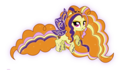 Size: 4000x2276 | Tagged: safe, artist:xebck, adagio dazzle, pony, equestria girls, g4, my little pony equestria girls: rainbow rocks, butterfly wings, equestria girls ponified, female, multicolored hair, ponified, purple wings, rainbow hair, rainbow power, rainbow power-ified, rainbow tail, simple background, solo, transparent background, vector, wings