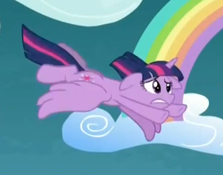 Size: 473x373 | Tagged: safe, screencap, twilight sparkle, alicorn, pony, castle sweet castle, g4, season 5, female, flying, mare, reaction image, solo, twilight sparkle (alicorn)