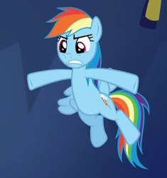 Size: 735x783 | Tagged: safe, screencap, rainbow dash, castle sweet castle, g4, female, flying, reaction image, solo