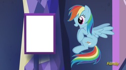 Size: 1220x677 | Tagged: safe, screencap, rainbow dash, castle sweet castle, g4, my little pony: friendship is magic, exploitable meme, meme, picture, rainbow dash's picture, template