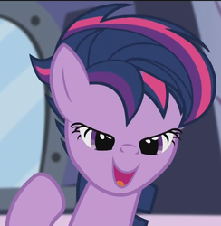 Size: 1056x1080 | Tagged: safe, screencap, twilight sparkle, alicorn, pony, castle sweet castle, g4, season 5, alternate hairstyle, cropped, female, mare, punklight sparkle, solo, twilight sparkle (alicorn)