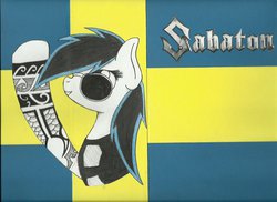 Size: 1024x745 | Tagged: safe, artist:kliatva, oc, oc only, metal, sabaton, sweden