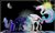 Size: 1023x614 | Tagged: safe, artist:slapdatpig, princess celestia, princess luna, g4, duo, full body, large wings, long tail, moon, profile, raised hoof, royal sisters, siblings, side by side, side view, sisters, spread wings, sun, tail, wings