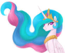 Size: 1183x963 | Tagged: safe, artist:mn27, princess celestia, g4, female, looking at you, smiling, solo