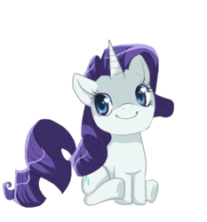 Size: 500x537 | Tagged: dead source, safe, artist:loyaldis, rarity, pony, unicorn, g4, female, mare, simple background, sitting, smiling, solo, transparent background