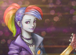 Size: 2628x1927 | Tagged: safe, artist:mrs1989, rainbow dash, human, equestria girls, friendship through the ages, g4, my little pony equestria girls: rainbow rocks, female, pony coloring, rainbow punk, solo