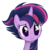 Size: 1223x1222 | Tagged: safe, artist:bymotika, twilight sparkle, alicorn, pony, castle sweet castle, g4, alternate hairstyle, female, mare, punklight sparkle, simple background, solo, transparent background, twilight sparkle (alicorn)