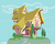 Size: 6250x5000 | Tagged: safe, artist:bigccv, pinkie pie, g4, absurd resolution, house, scenery